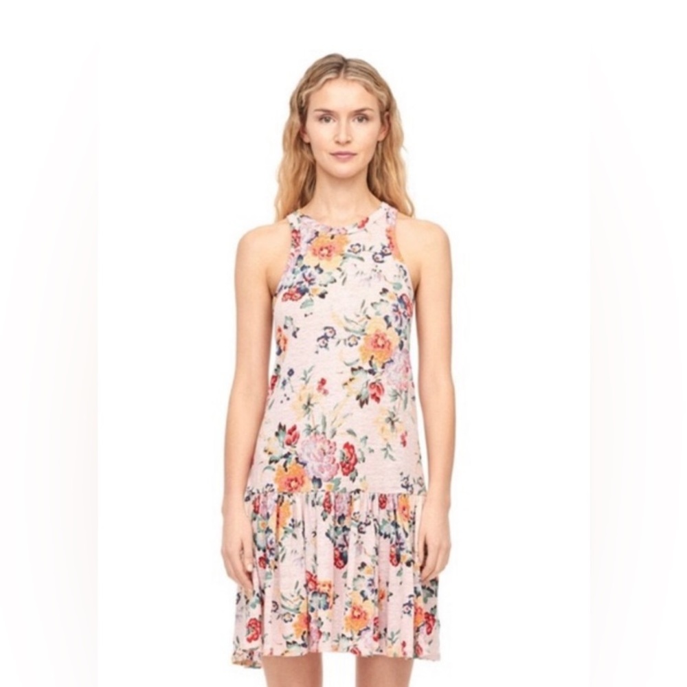 Rebecca Taylor floral print linen sleeveless dress size S